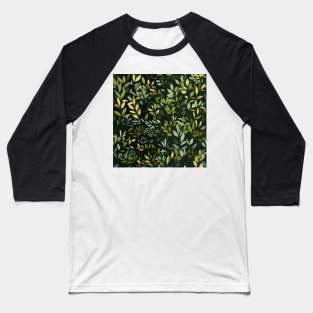 Green Leaves Pattern 27 Baseball T-Shirt